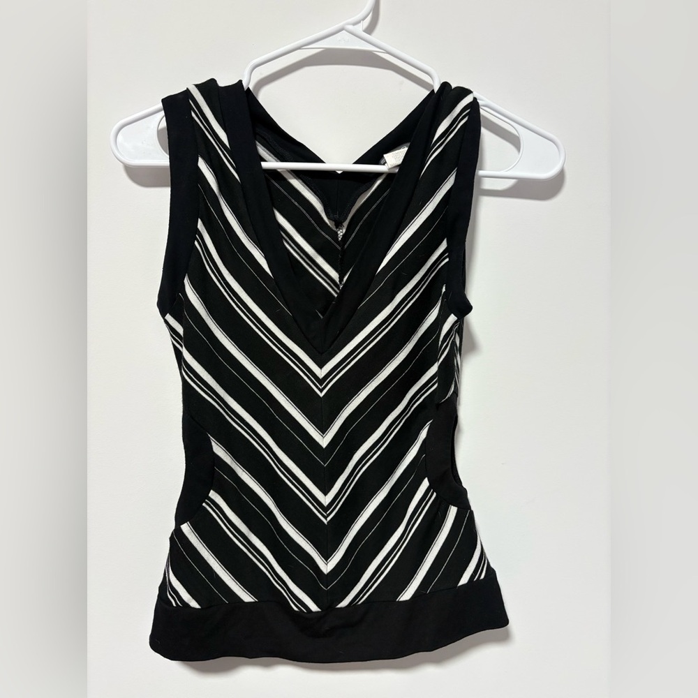 Striped top with side cutouts